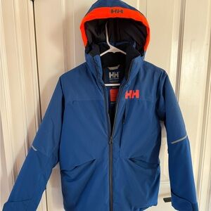 Helly Hansen Kids Blue and Orange Puffer Jacket